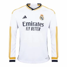 Real Madrid Mens Long Sleeve Home Soccer Jersey 2023-24