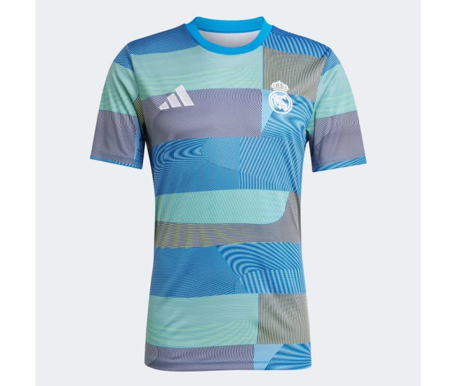 Real Madrid Mens Pre Match Soccer Jersey 2025-26