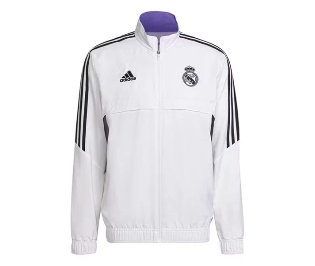 Real Madrid Mens Presentation Soccer Jacket White 2023