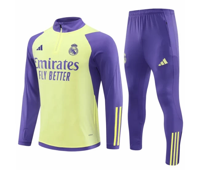Real Madrid Purple Training Technical Football Tracksuit 2023