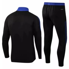 Real Madrid Training Technical Soccer Black Blue Tracksuit 2021