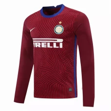 Inter Milan Goalkeeper Long Sleeve Soccer Jersey Red 2020 2021