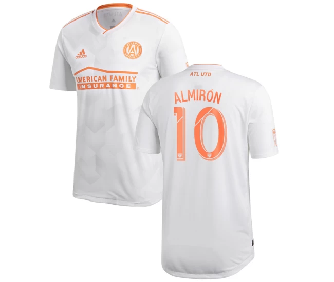 Men's Atlanta United FC Miguel Almiron White 2018 King Peach Authentic Player Soccer Jersey