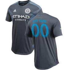 Men's New York City FC Gray 2018 Secondary Authentic Custom Soccer Jersey