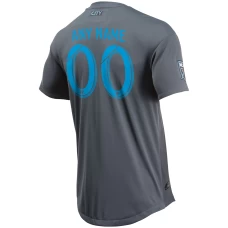 Men's New York City FC Gray 2018 Secondary Authentic Custom Soccer Jersey