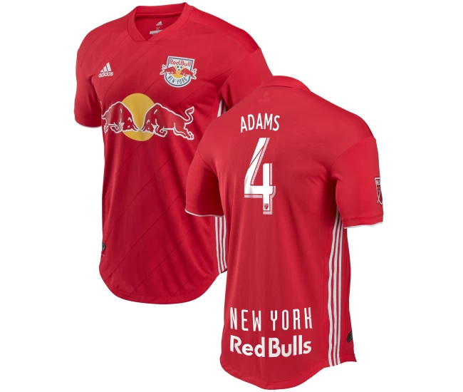 Men's New York Red Bulls Tyler Adams Red 2018 Secondary Authentic Player Soccer Jersey