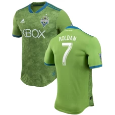 Men's Seattle Sounders FC Cristian Roldan Green 2018 Primary Authentic Player Soccer Jersey