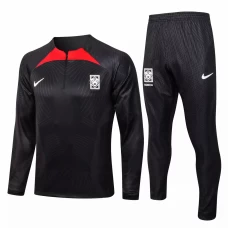 South Korea Mens Black Training Technical Soccer Tracksuit 2022-23