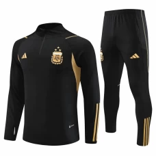 Argentina Black Training Technical Soccer Tracksuit 2024