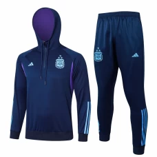 Argentina Navy Hooded Training Soccer Tracksuit 2024