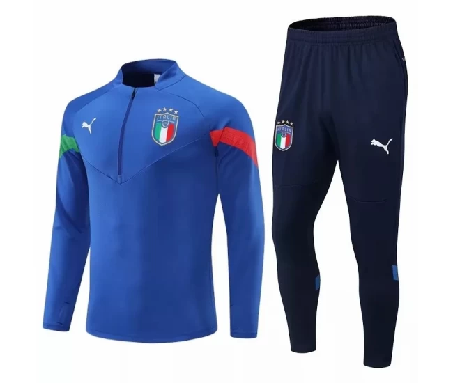 Italy Blue Training Technical Soccer Tracksuit 2022-23