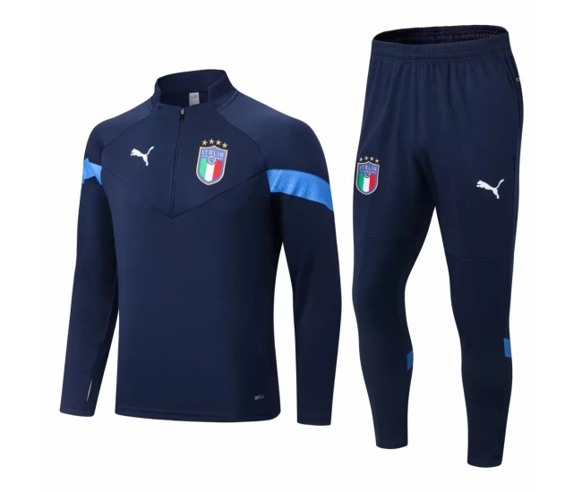 Italy Navy Soccer Training Technical Tracksuit 2022-23