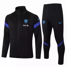 Netherlands Black Presentation Soccer Tracksuit 2020 2021